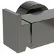 Ideal Standard Badearmatur in Magnetic Grey, bestehend aus einer klaren und minimalistischen Konstruktion mit einem runden Bedienrad und einer geraden Wandmontage.